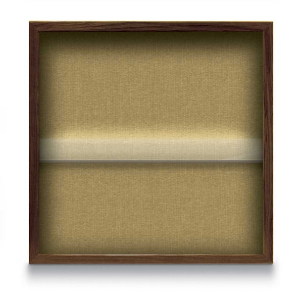 Outdoor Enclosed Combo Board, 48"x36", Satin Frame/Black & Medium Grey